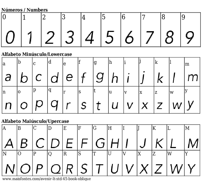 Avenir Lt Std 45 Book Oblique Font Download Maisfontes Com